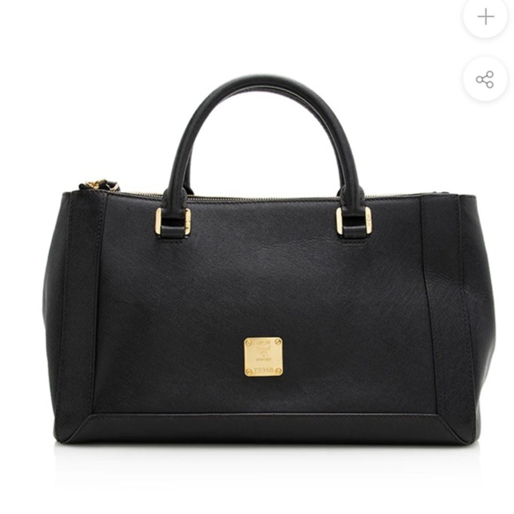 MCM Leather Double Zip Tote